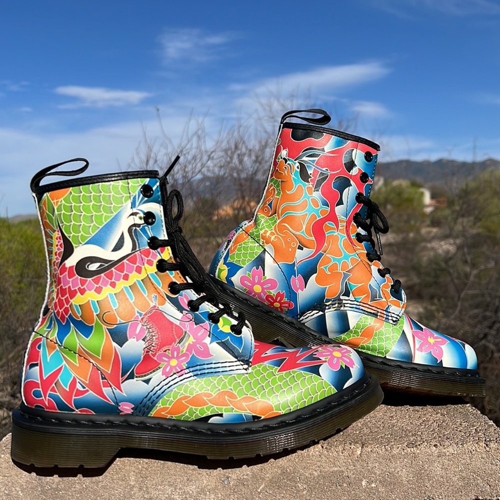Like New Dr. Martens Psychedelic 1460W Boots